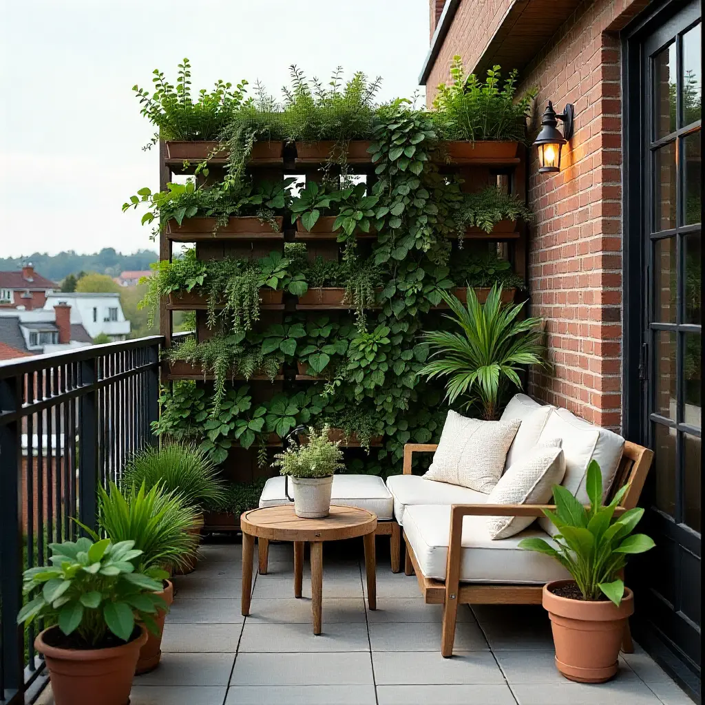 Balcony retreat package with container gardens